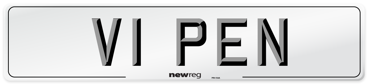 V1 PEN Number Plate from New Reg